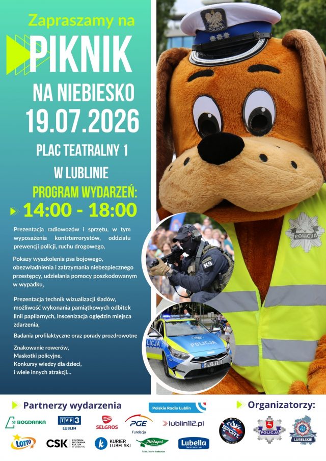 Zbliżają się wojewódzkie obchody Święta Policji. W centrum Lublina odbędzie się piknik „Na Niebiesko”