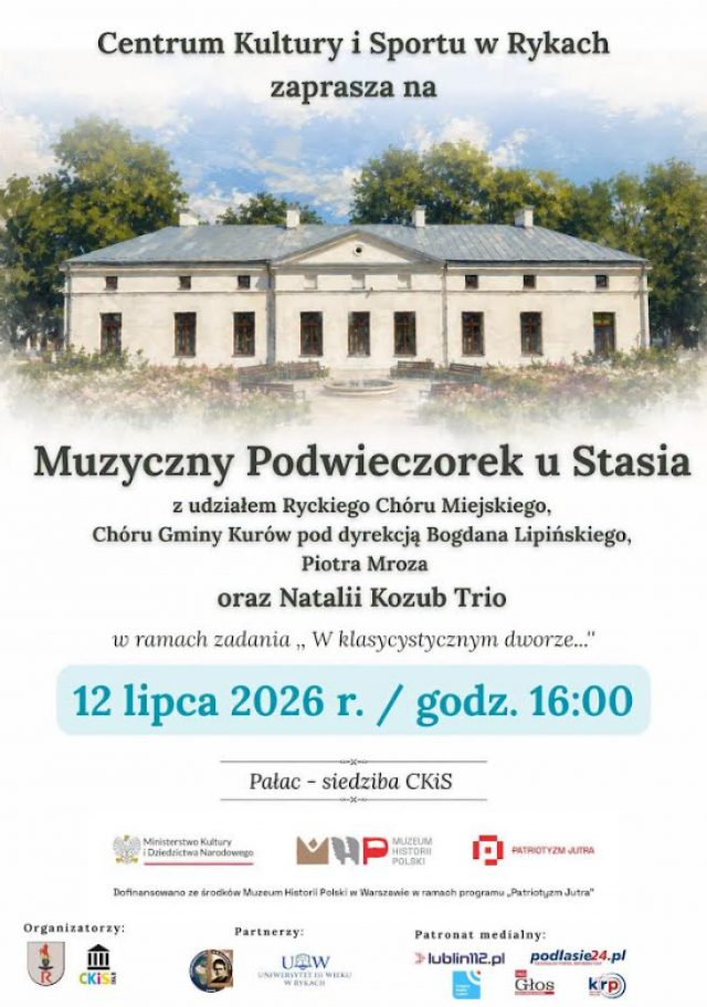 „Muzyczny Podwieczorek u Stasia” w Rykach. Koncert w zabytkowym dworku