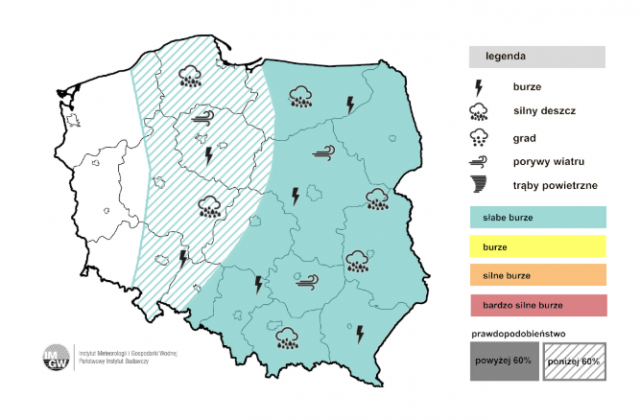 Burze i silniejszy wiatr w województwie lubelskim w niedzielę. Pogoda będzie niestabilna