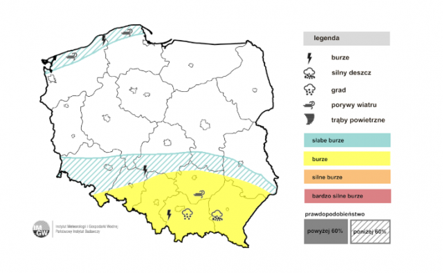 Burze, a potem wichura w regionie do 75 km/h. Dynamiczna i niestabilna pogoda w woj. lubelskim