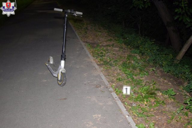 Hulajnogi elektryczne pod lupą policji w Zamościu. Alkohol, brak kasku i jazda z pasażerem