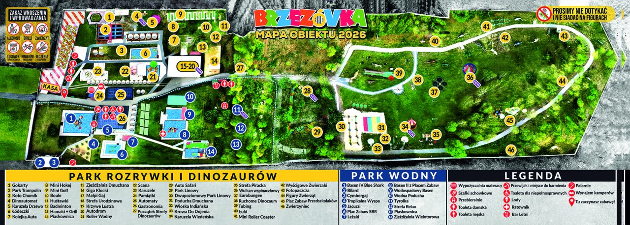 Pomysł na rodzinny dzień w centrum Podkarpacia? W Brzezóvce czekają dinozaury, wodna zabawa i ponad 60 atrakcji