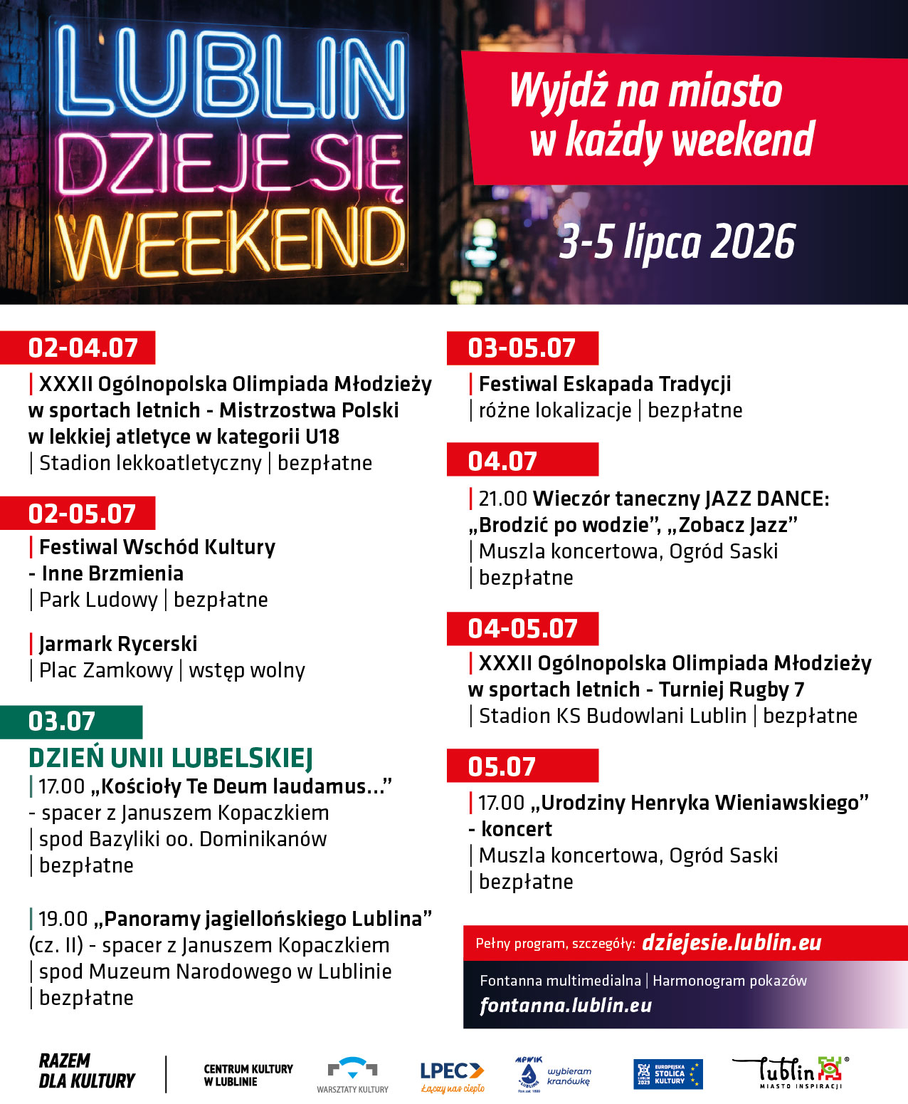 Lublin na weekend: Inne Brzmienia, folklor, sport i Jarmark Rycerski