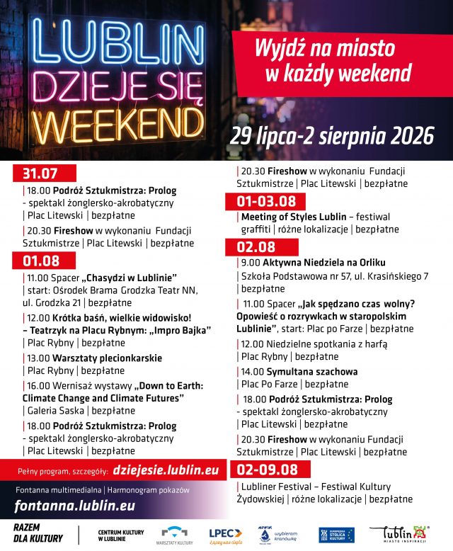 Weekend pełen atrakcji w Lublinie. Cyrk, fireshow, graffiti i festiwal kultury żydowskiej