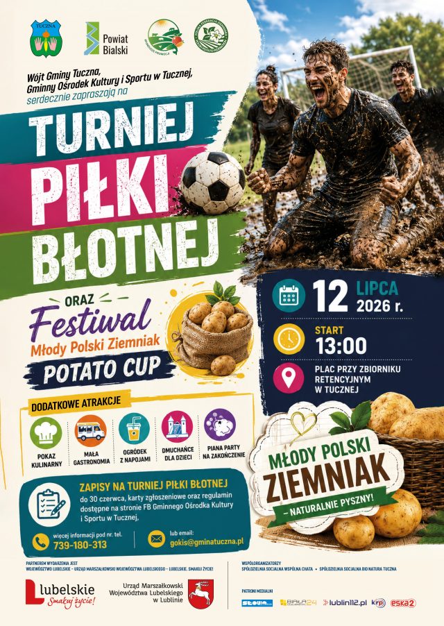 Tuczna: błoto, sport i smak młodego ziemniaka. Powraca Turniej Piłki Błotnej i „Potato Cup”