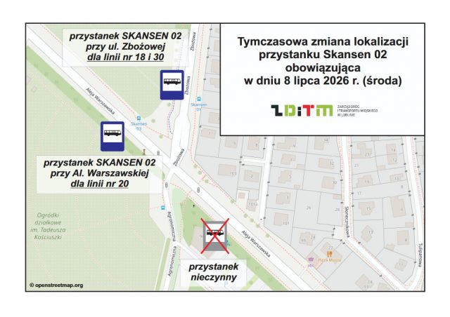 Utrudnienia na al. Warszawskiej w Lublinie. Będzie ruch wahadłowy i zmiany dla pasażerów