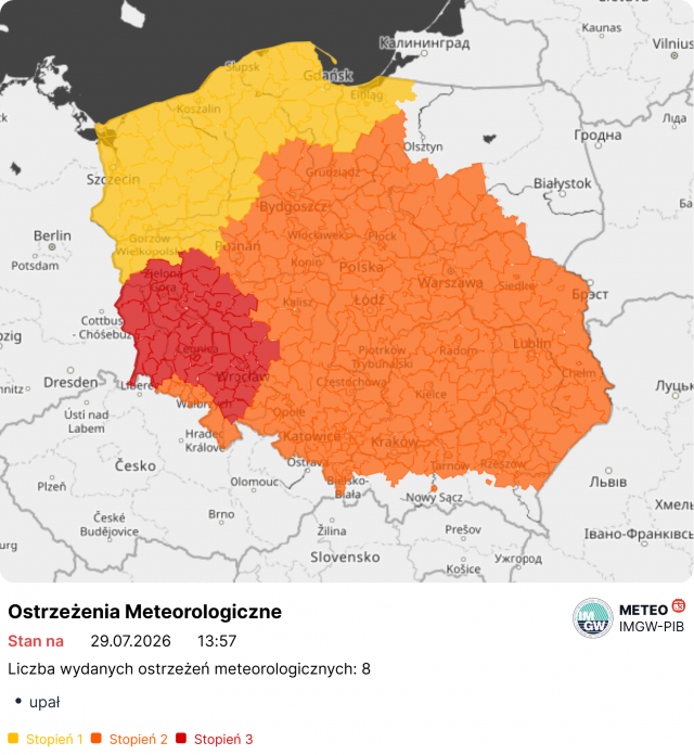Upał do 36 stopni w Lubelskiem. Ostrzeżenie IMGW dla całego województwa