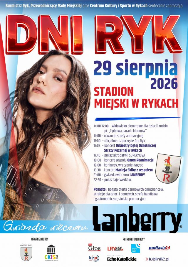 Dni Ryk 2026 już w sobotę. Muzyka, atrakcje dla całych rodzin i koncert Lanberry