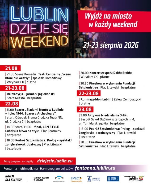 Weekend pełen atrakcji w Lublinie. Jarmark Jagielloński, fireshow, koncerty i Runmageddon