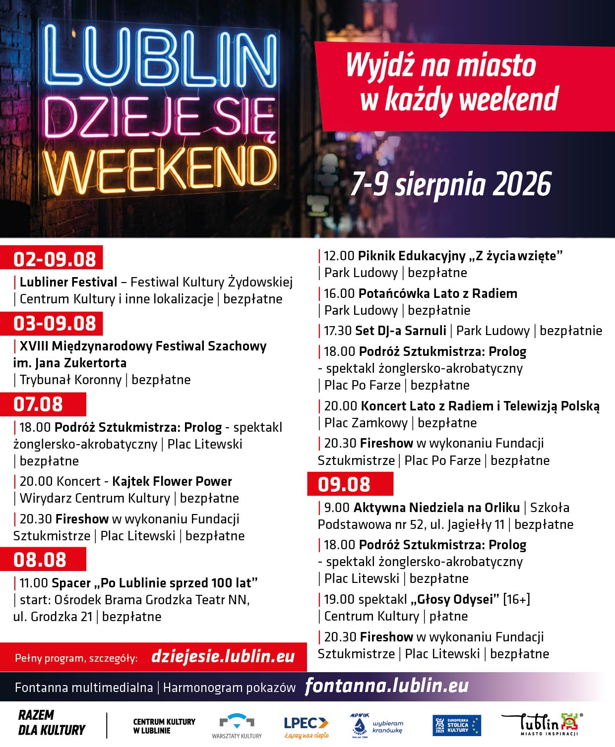 Intensywny weekend w Lublinie. Gwiazdy na Placu Zamkowym, Sztukmistrze i 709. urodziny miasta