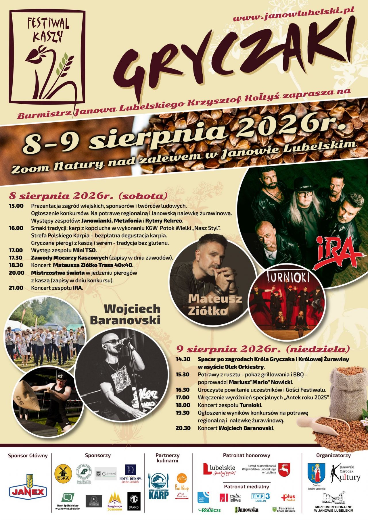 Janów Lubelski stolicą regionalnych smaków. Festiwal Kaszy „Gryczaki” już 8 i 9 sierpnia
