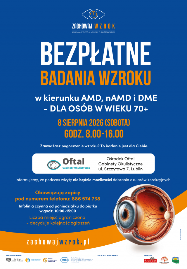 Bezpłatne badania wzroku dla seniorów w Lublinie. Decyduje kolejność zgłoszeń