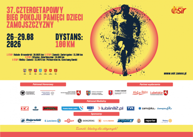 Cztery dni biegania w okolicach Zamościa i na Roztoczu. Startuje Bieg Pokoju Pamięci Dzieci Zamojszczyzny
