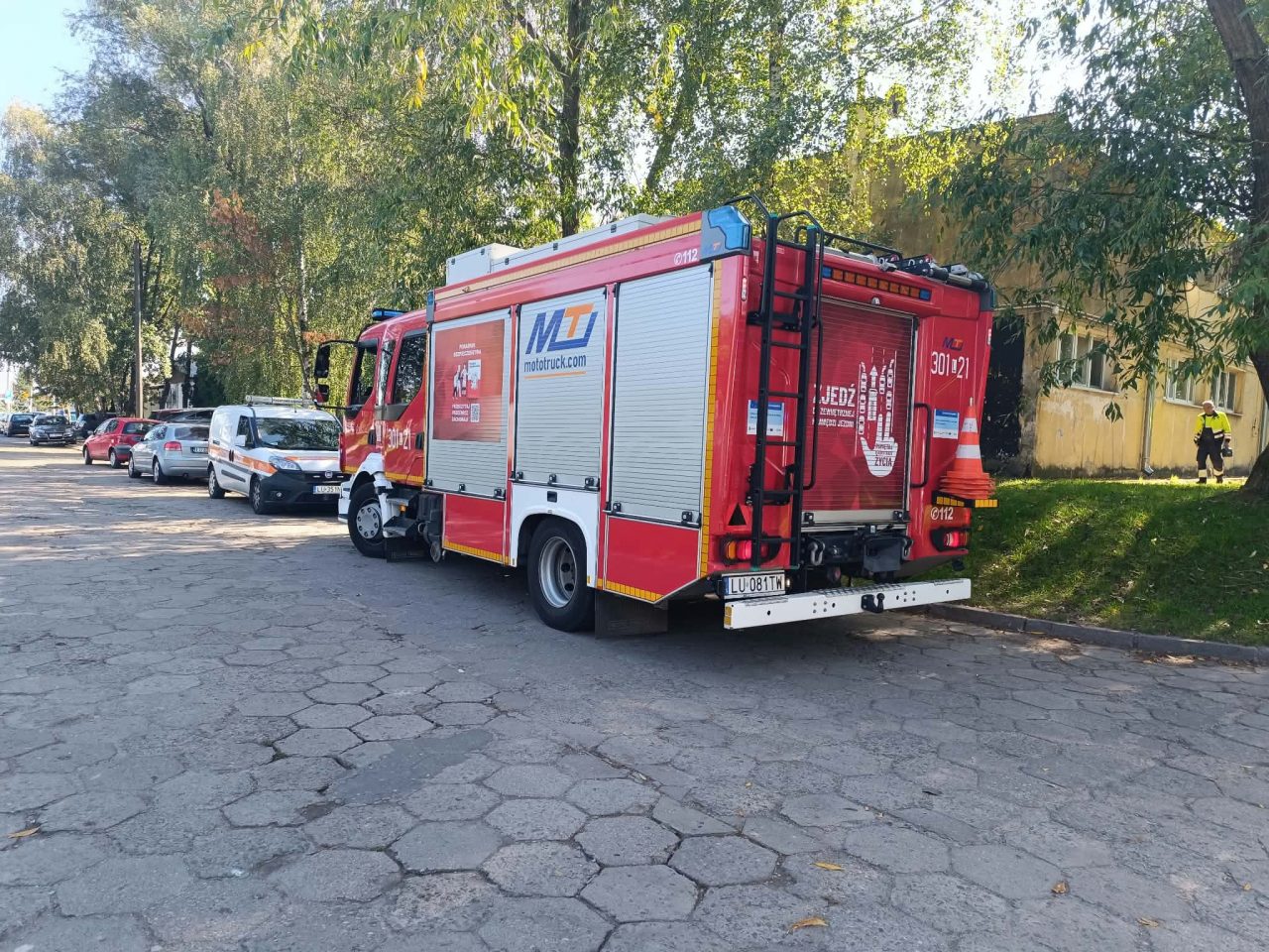 Pożar piekarnika w mieszkaniu przy ul. Zagłoby w Lublinie: nikt nie ucierpiał