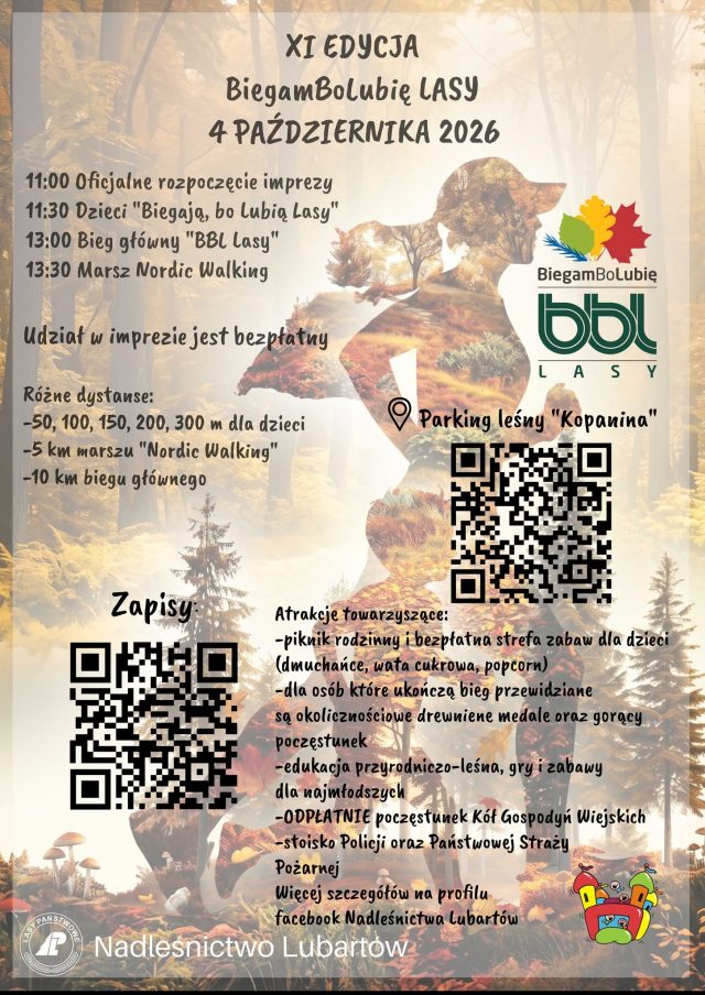 Jesienny bieg w lesie już w niedzielę. Zostały ostatnie wolne miejsca