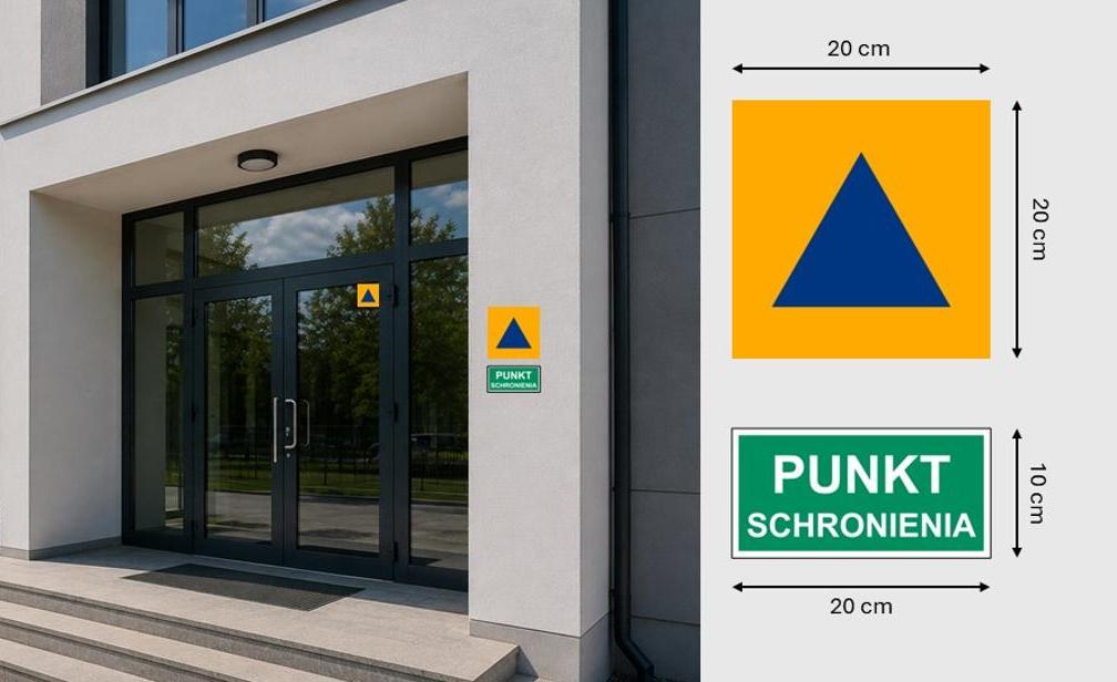 MSWiA wprowadza jednolite oznakowanie punktów schronienia w Polsce