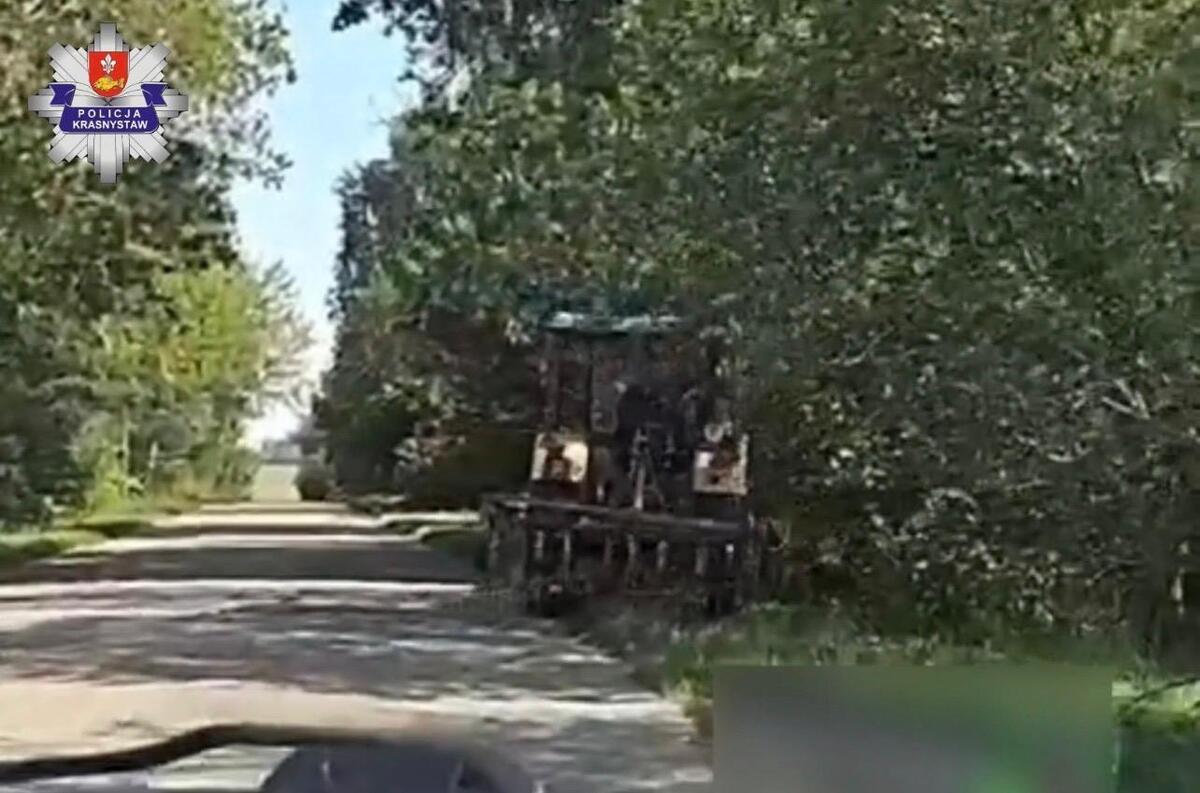 Pijany traktorzysta z 2 promilami zatrzymany przez świadka w Krasnymstawie