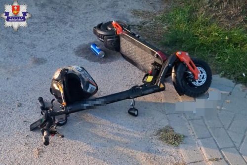 12-latek na hulajnodze zderzył się z ciągnikiem. Chłopiec trafił do szpitala