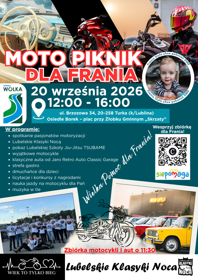 Motocykle, klasyki i wielkie serca. W Turce odbędzie się Moto Piknik dla Frania
