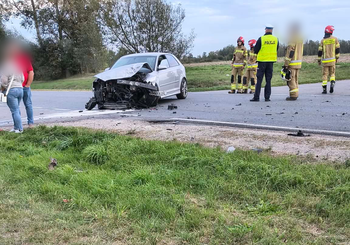 Wypadek na DK48 między Kockiem a Przytocznem: droga zablokowana