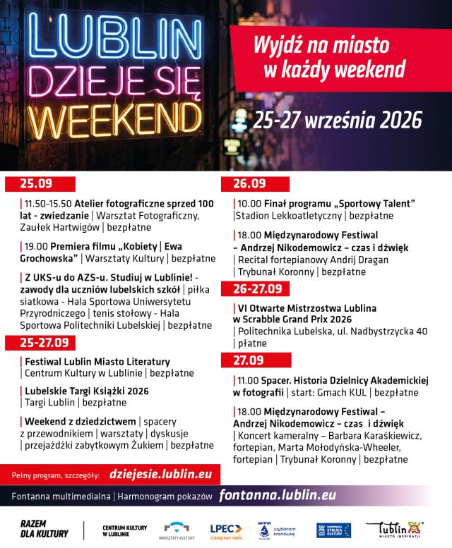 Lublin na weekend 25–27 września. Targi książki, koncerty i spacery śladami historii