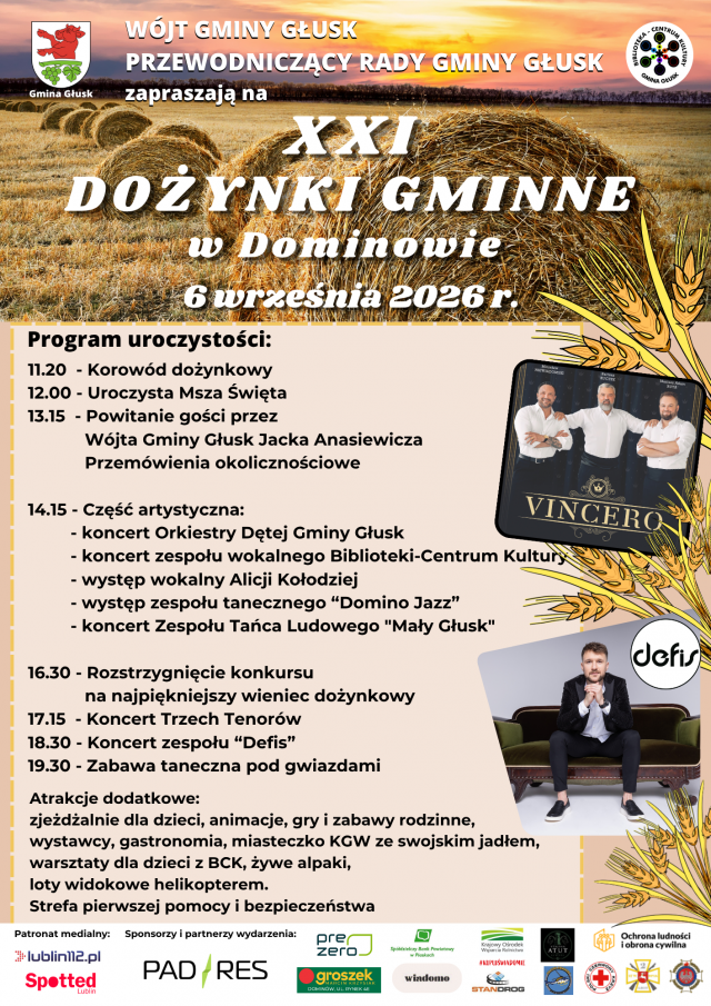 Dożynki Gminne w Dominowie. Święto plonów Gminy Głusk już w niedzielę