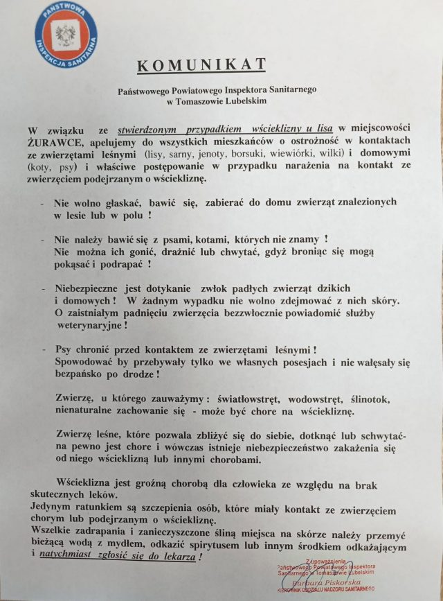Wścieklizna u lisa w Żurawcach. Sanepid apeluje do mieszkańców o ostrożność
