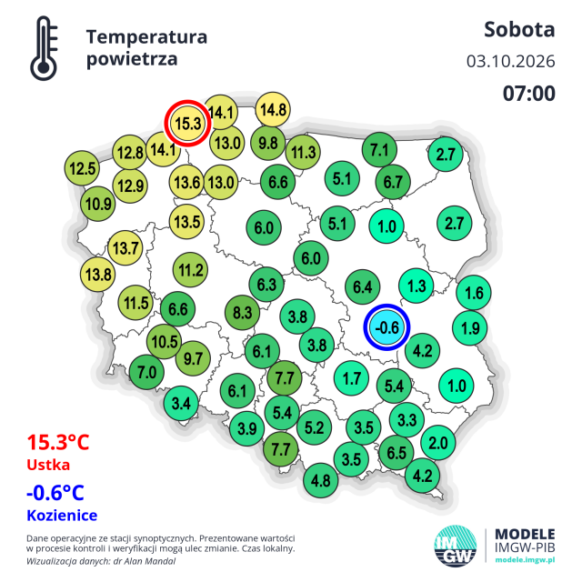 Przymrozki na początku października. W pomiarach nawet −4°C