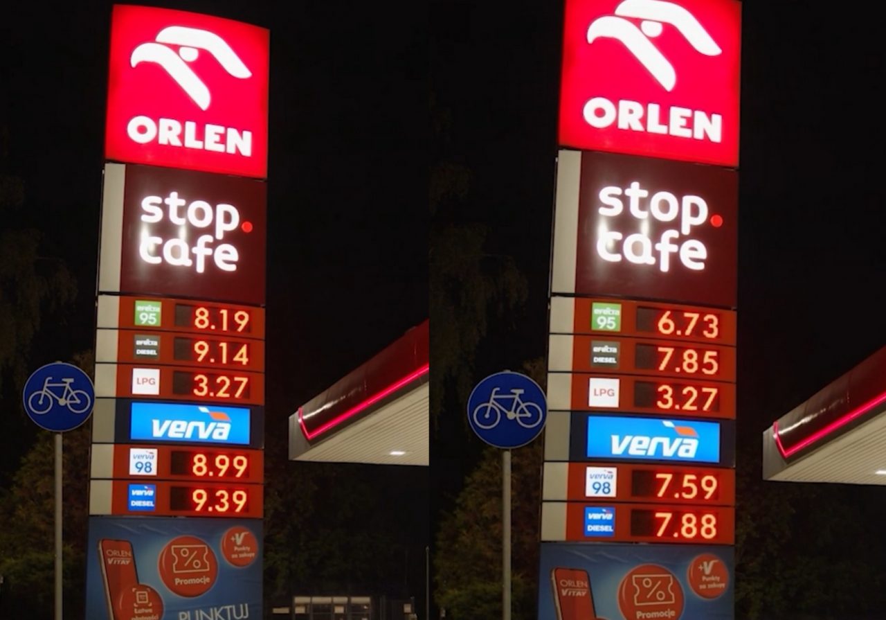 ORLEN: diesel w Polsce tańszy niż w Niemczech o 2,7 zł, ale droższy niż rok temu