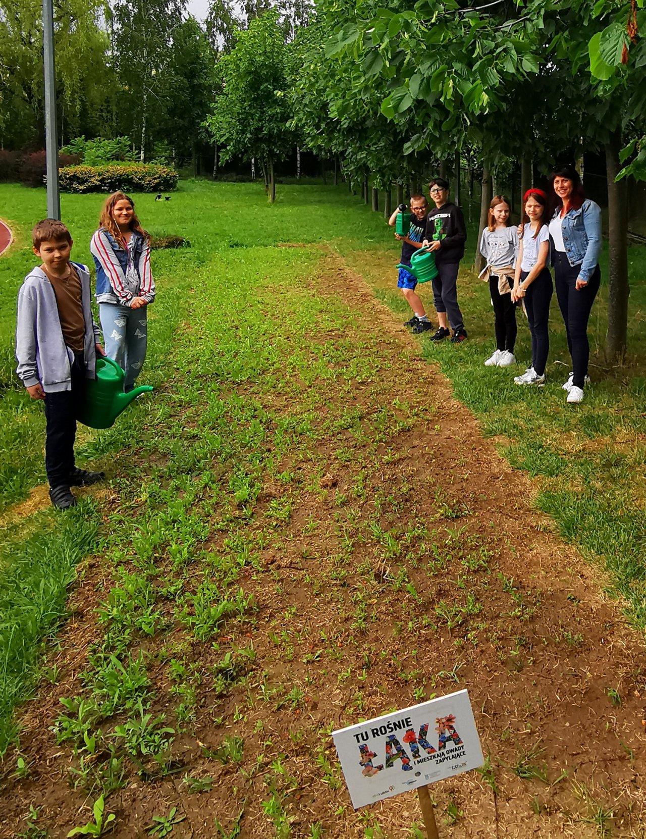 Pielęgnacja łąki kwietnej w SP nr 38 (2)